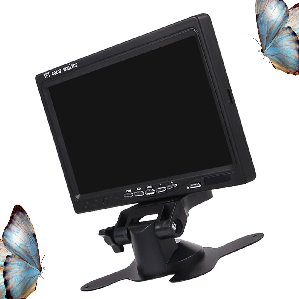 7 Inch 2CH Tft Kleuren Lcd-scherm Auto Achteruitrijcamera Monitor Voor Achteruitrijcamera Auto Parking Backup Reverse hoofdsteun Monitor