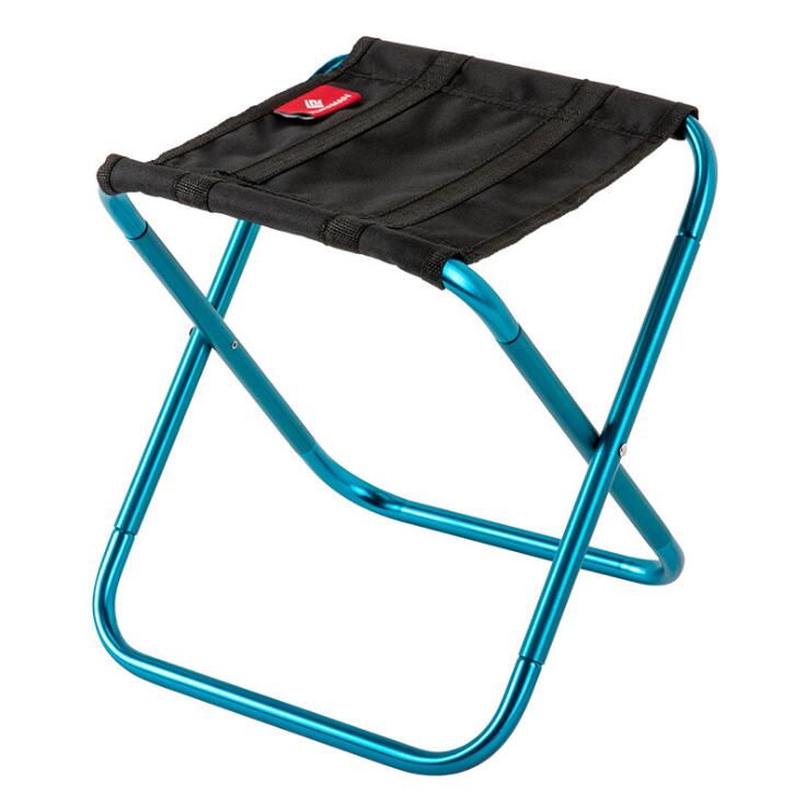 Udendørs møbler folde stol ultralet fiskeri camping stole sammenfoldelig aluminium lommestol mini strand stol: Blå