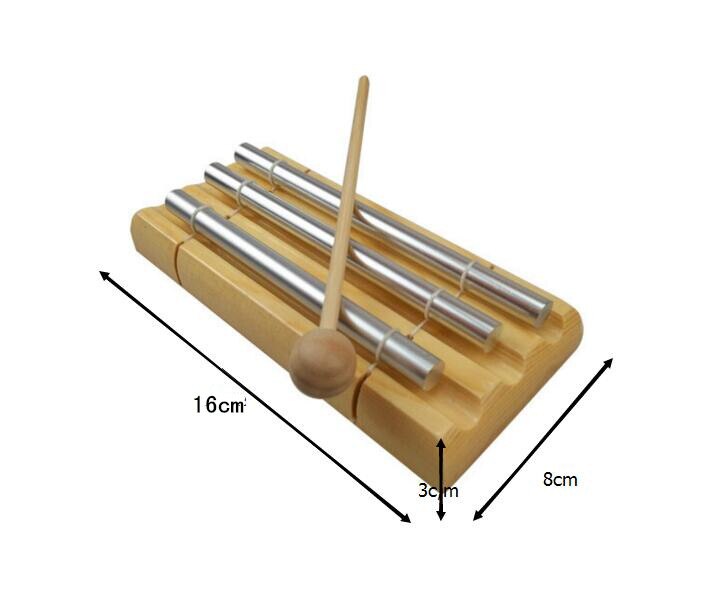 M-WS Wood Metal Three Tone Hand Xylophone Early Childhood Musical Phoneme Orff Instrument