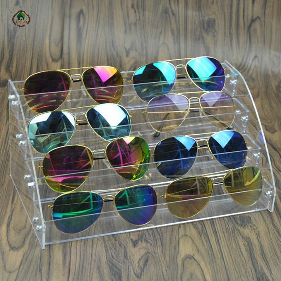 Akryl briller display stativ gennemsigtigt materiale kosmetiske smykker arrangør solbriller display nærsynethed beslag øje rekvisitter displa