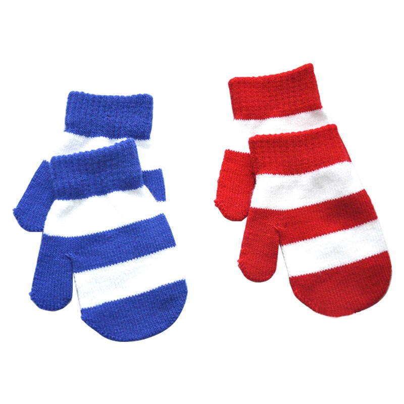 Warmmom – gants en laine chauds pour enfants de 1 à 5 ans, en tricot, pour l'extérieur et l'hiver