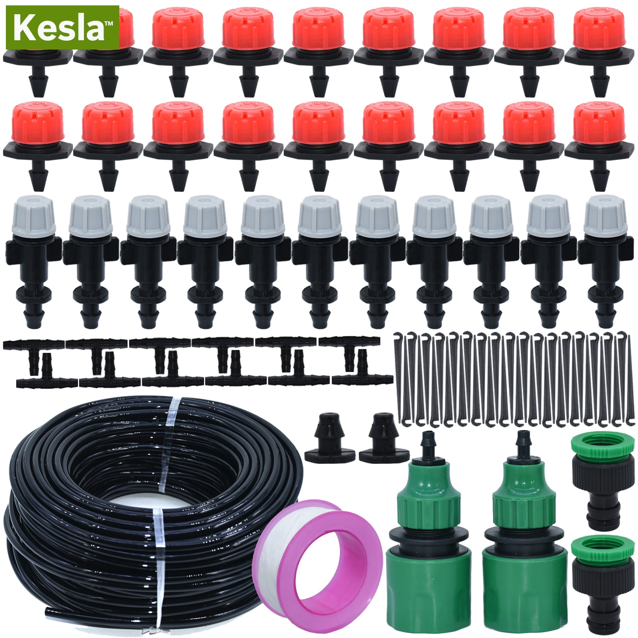 25M DIY Drip Irrigation System Automatic Watering Irrigation System Kit Garden Hose Micro Drip Watering Kits Adjustable Dripper