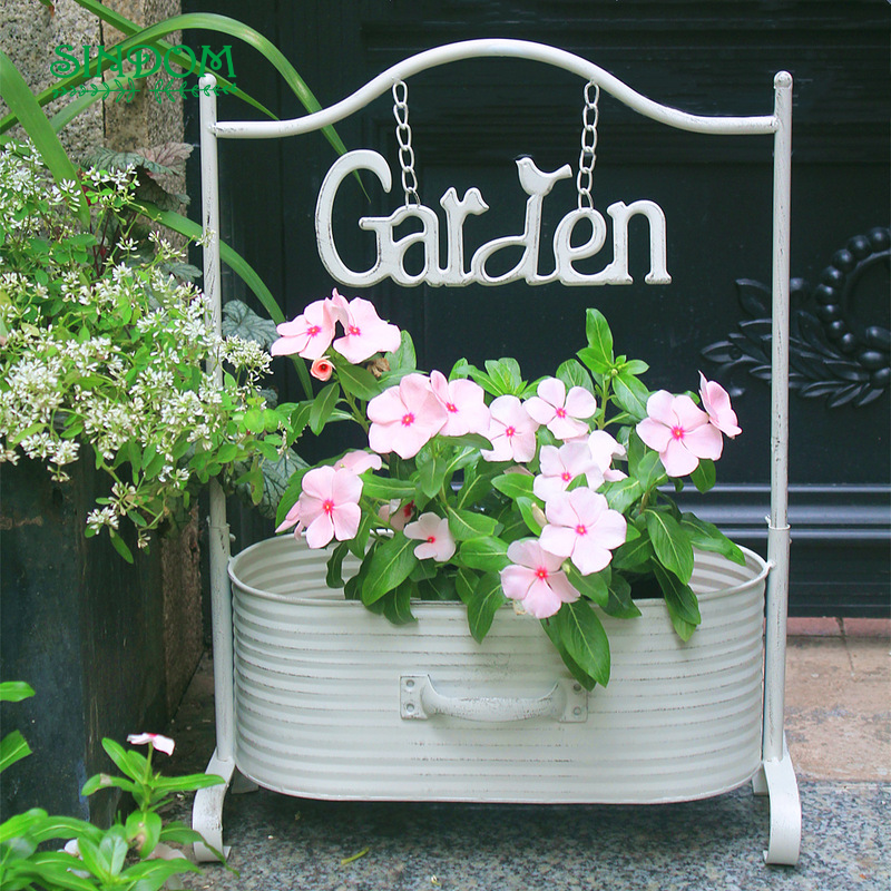 Support en fer forgé pour fleurs, décoration de jardin d&#39;extérieur