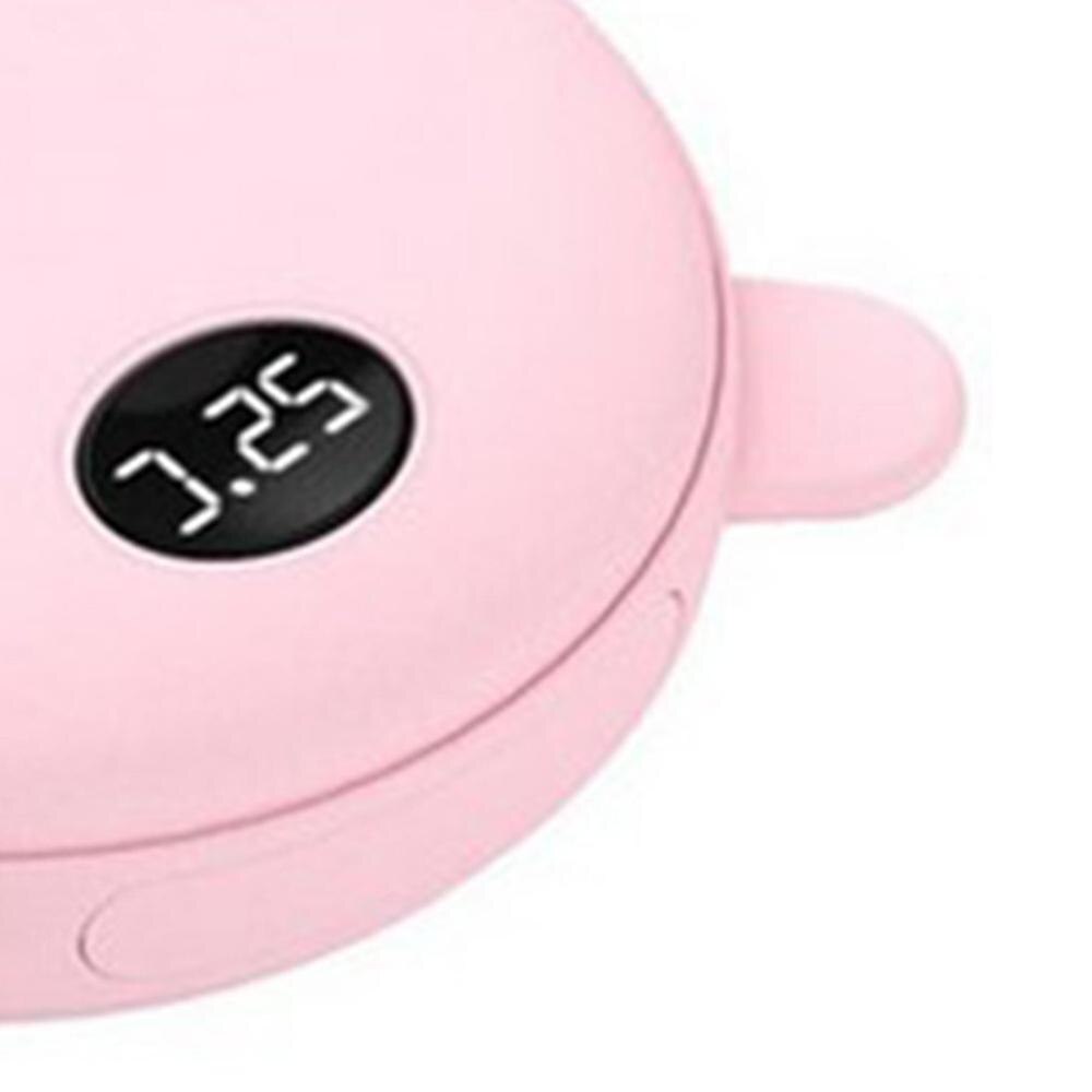 Universel mignon ours oreille Usb charge main chauffe batterie externe 2 en 1 puissance Mobile Mini bande dessinée affichage numérique température