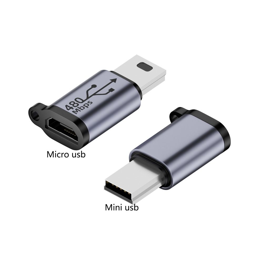 USB Type-C Adapter Type C To Micro To Mini USB Female To Male Converters: pink