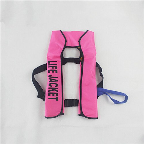 Inflatable Life Jacket Adult Swiming Fishing Life Vest Swimwear Water Sports Swimming Survival Jacket Manual type: Pink