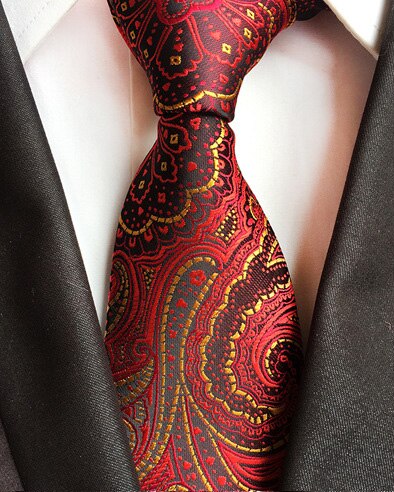 Gusleson 8cm klassisk glipper til menn 100%  silke jacquard paisley floral cravatta glipper mann brudgom forretningsslips tilbehør: 10