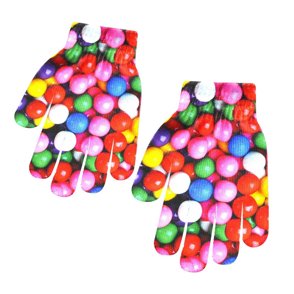 Sagace moufles hiver enfants 3d Animal imprimer tricoté gants Kitty chiot Animal mignon coton confortable gants Luva: D
