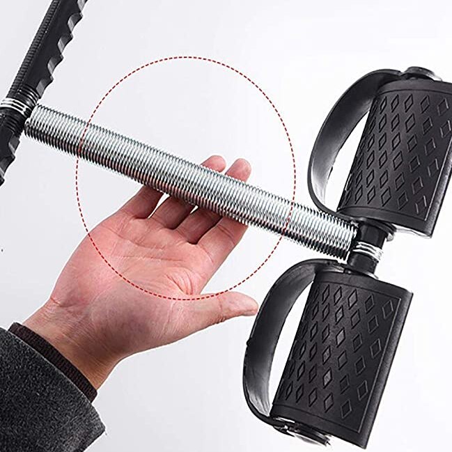 Pédale de traction à ressort, pour abdominaux, jambes, ventre, étirements, amincissement, entraînement, noir