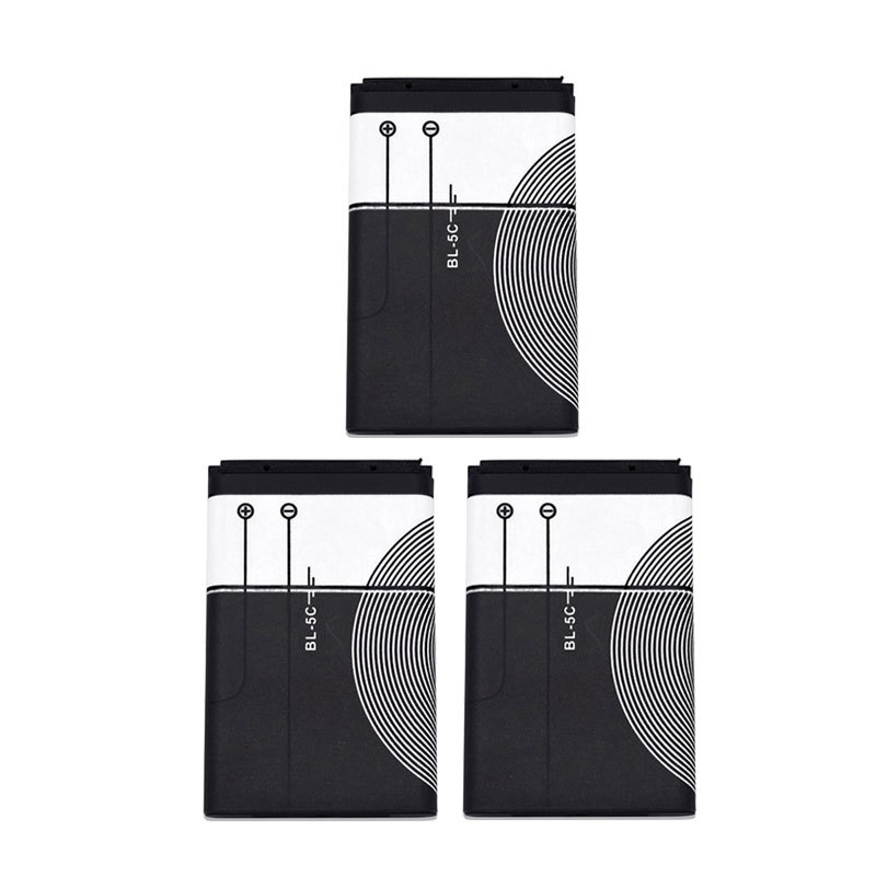 BL5C BL-5C Bl 5C 3.7V 800Mah Lithium-polymeer Telefoon Batterij Voor Nokia 1100 1110 1200 1208 1280 1600 2600 2700 3100 3110 5130 6230: WHITE