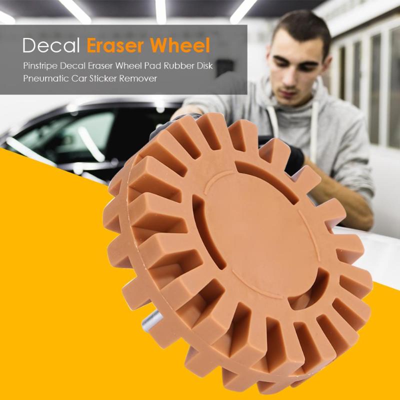 100mm Pneumatic Rubber Eraser Wheel Pad Rubber Disk Decal Eraser Wheel Car Sticker Remover 5/16-24 Teeth Auto Repair Paint Tool