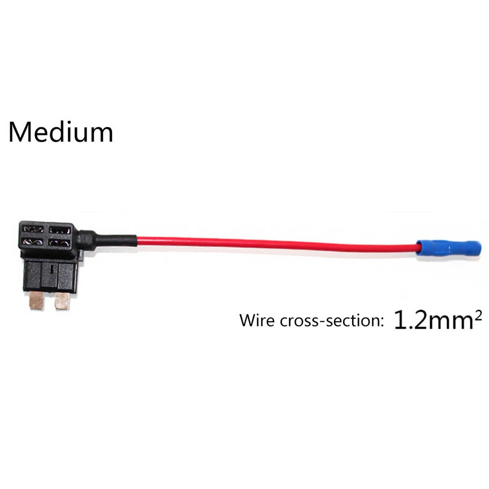 Portafusibles de cuchilla para coche, aparato eléctrico de circuito a adicional, fusibles cerdito, macho (MINI/pequeño/mediano), 1 ud.: MEDIUM