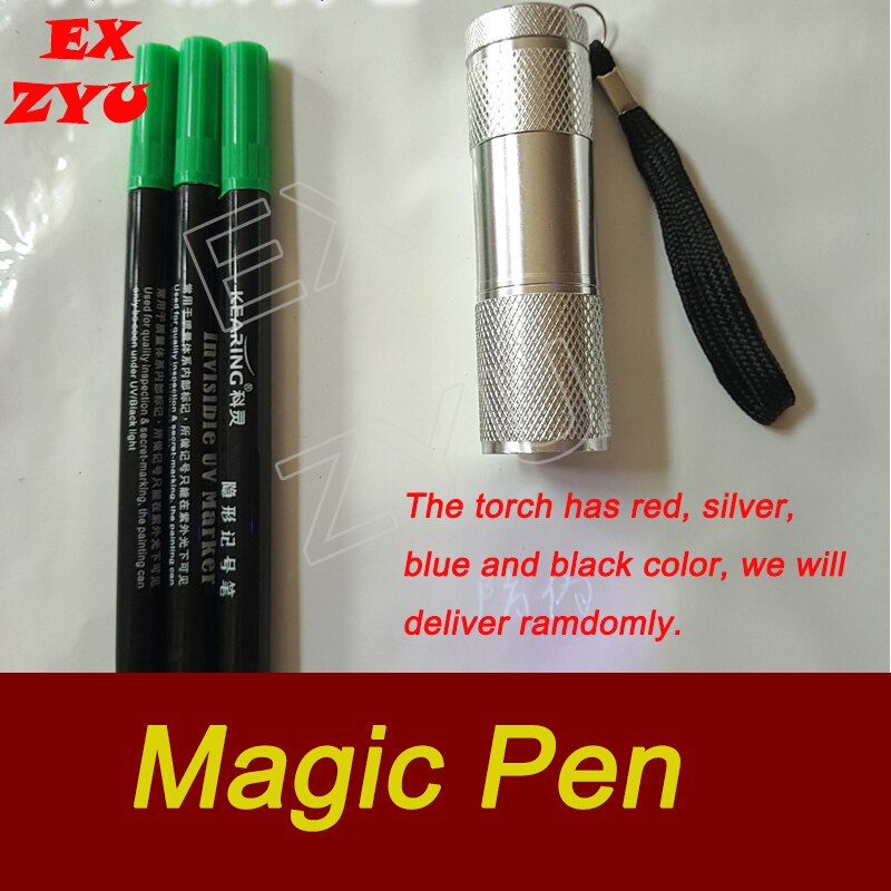 UV długopis fioletowe światło anty fałszywe promieniowanie ultrafioletowe magia dla ukrytych wskazówek puzzle rekwizyty prawdziwy pokój ucieczki gry rekwizyty EXZYU