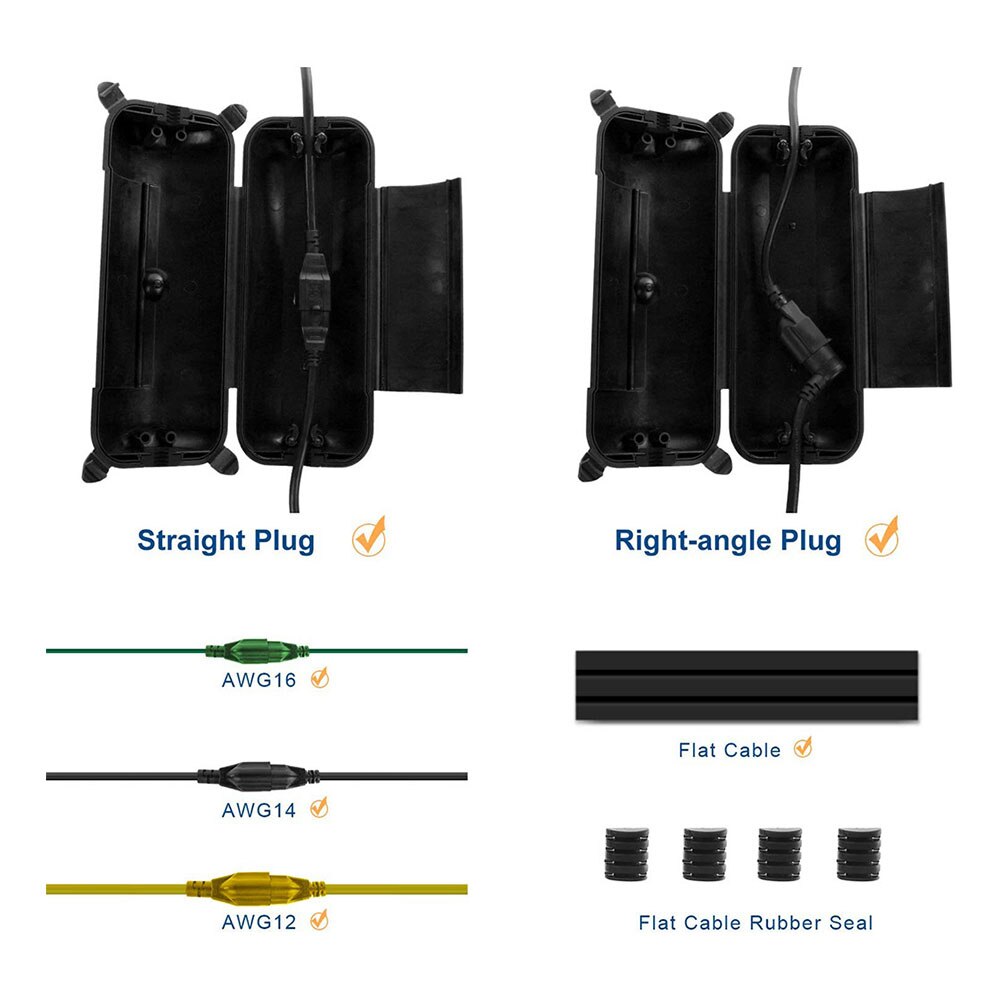 Protect Decor Electrical Connection Box Heavy Duty Outdoor Waterproof Easy Apply Seal Enclosure Plastic Dust Resistant