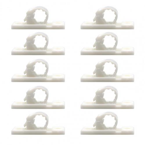 Self-adhesive Convenient Housing Data Line Data Cable Clamps for Home:  White S