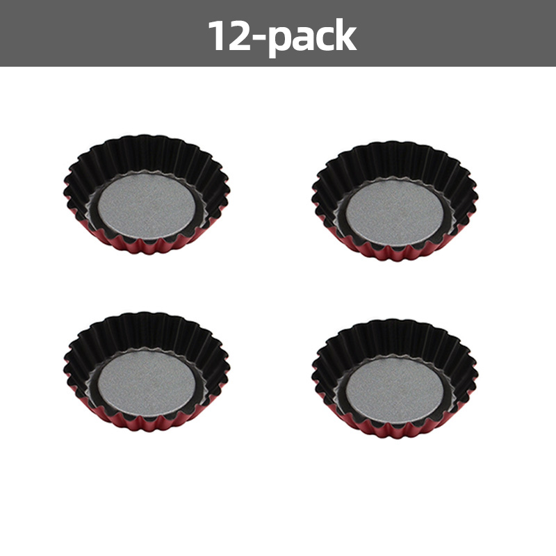 12- -pack tårtform cupcake cake muffinsform plåt panna bakverktyg kolstål: 7.8 x 5.8 x 1.8cm