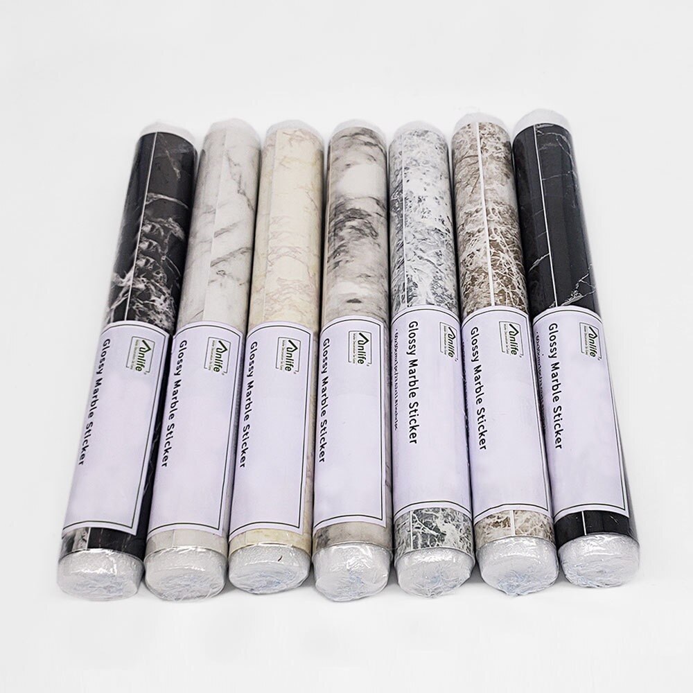 Funlife[R] NOUVELLE MAISON seria[TM] 30x60cm czarno-białe marmurowe wodoodporne płytki podłoga naklejki robić kuchni wystrój łazienki