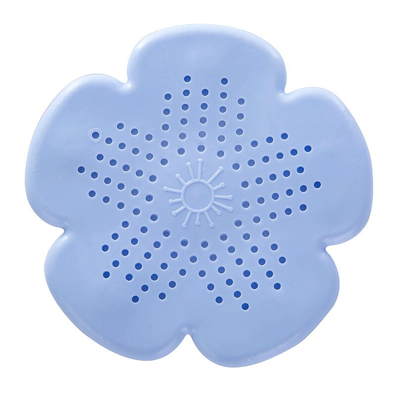 Køkken gadgets tilbehør blomst udløb afløbsdæksel håndvask vask si filter bruser hårfang proppprop: Blå