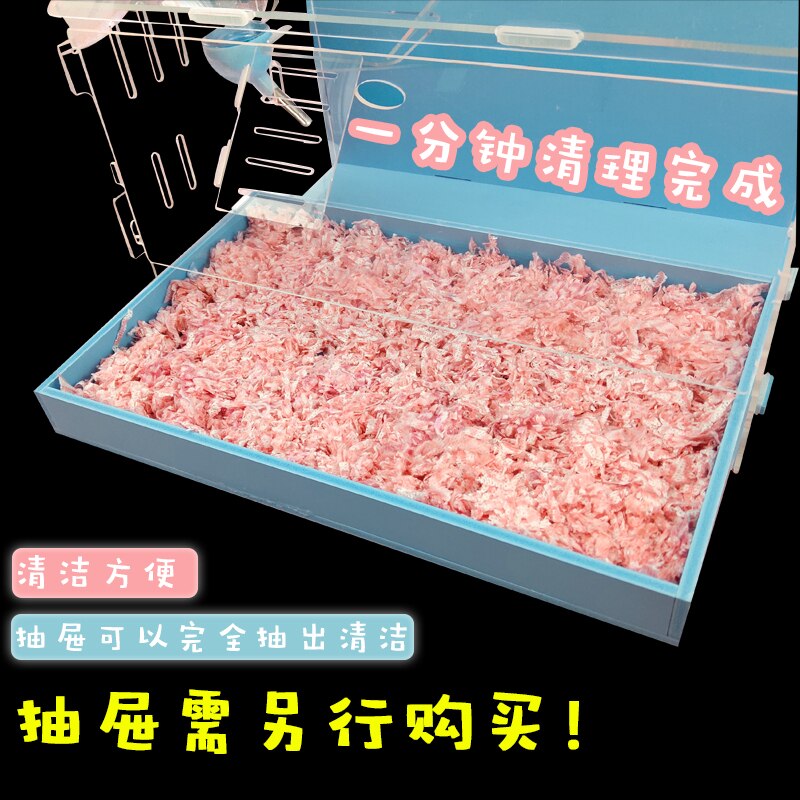 Hamster Kooi Acryl Transparante Gouden Beer Grote Villa Double-Layer Nest Egel Levert Pakket Compleet Cavia