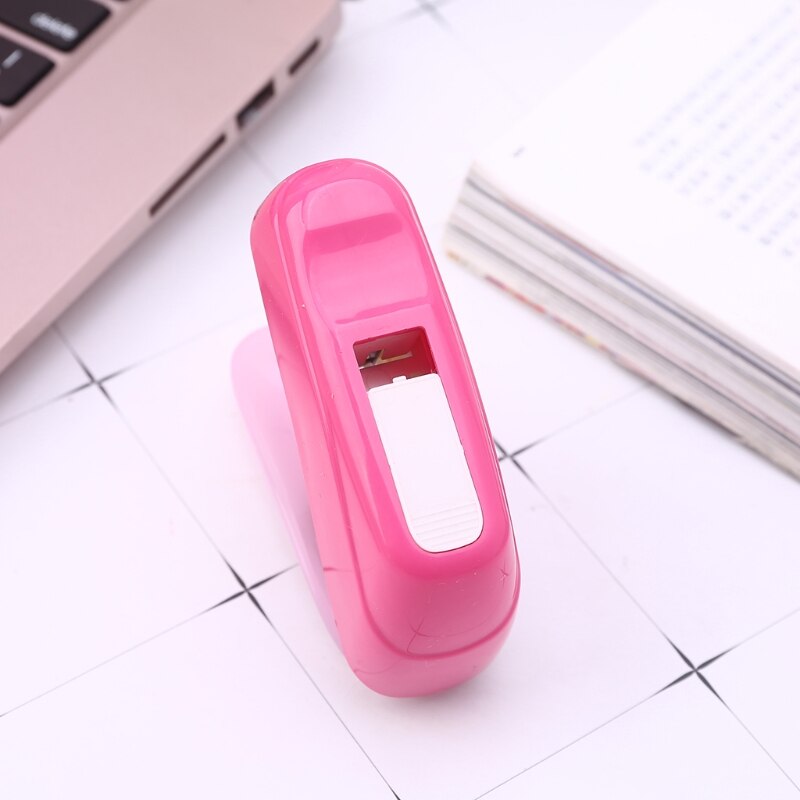 No Staples Nail Free Stapler Mini Cute Paper Book Binding Stapling Machine Stapleless Staplers Stationery