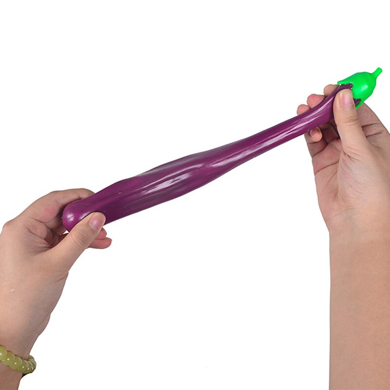 1pcs Cute TPR Squeeze Antistress Entertainment Squishe Cartoon Eggplant Squeezing Stress Relief Toy