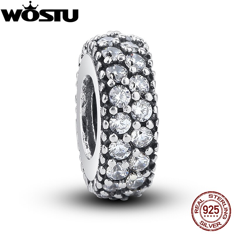 WOSTU Inspiration Spacer Charm Fit Original Bracelet 100% 925 Sterling Silver Authentic Beads DIY Necklace Jewelry For Women