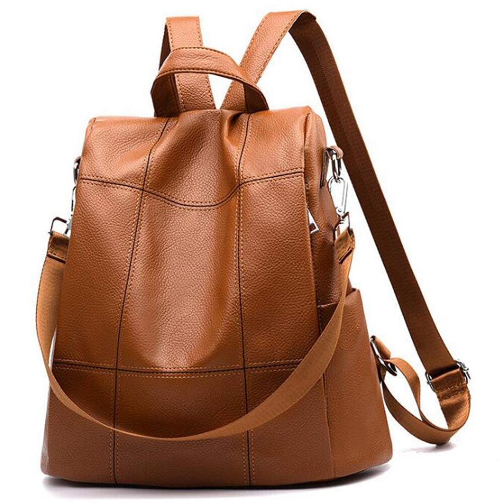 Women Backpack Purse Waterproof Pu Leather Anti-Theft Rucksack School Shoulder Bag