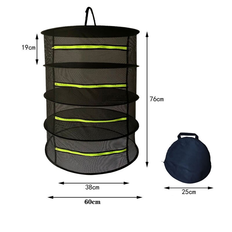 Hanging Basket Folding Herb Dry Rack Layers Drying Net for Herbs Drying Net Dryer Bag Mesh For Flowers Buds Plants Organizer: A4