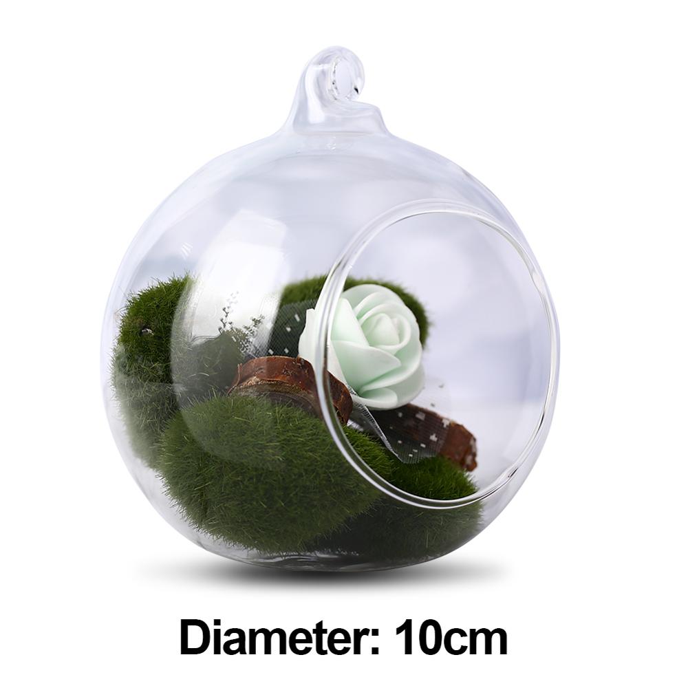 DIY Round Hanging Glass Vase Flower Pot Transparent Glass vase Hydroponic Container wedding Table Wall Garden Decoration