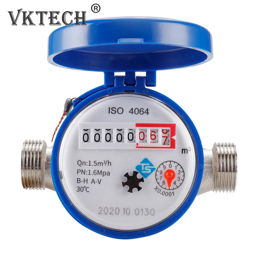 Practical Water Meter Mechanical Rotary Wing Digital Display Combination Pointer Cold Water Meter Home Measuring Tools