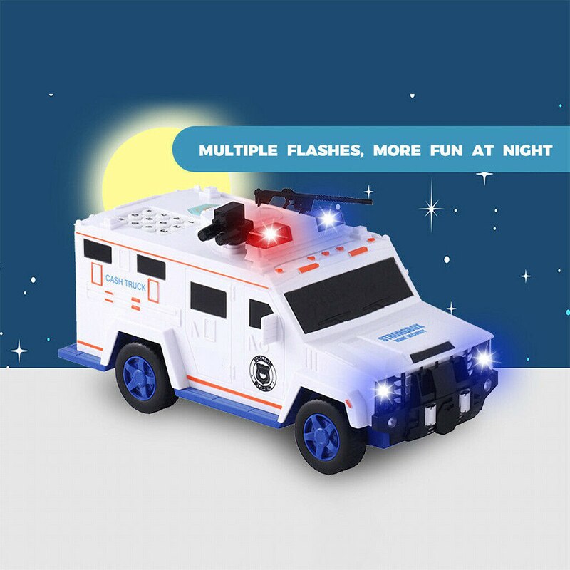 Besparing Spaarpot Smart Muziek Wachtwoord Bankbiljet Politie Auto Ambulance Coin Bank Figuur Toy Xmas Voor Kids Kinderen Baby