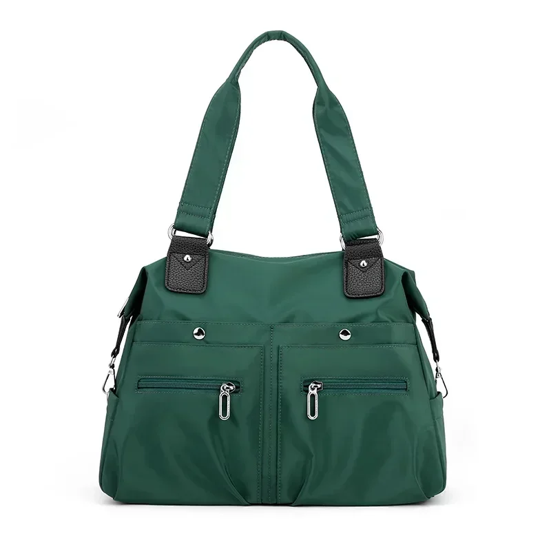 Tote taske håndtaske skuldertaske til kvinder nylon vandtæt stor kapacitet shopping crossbody taske dame messenger tasker håndtasker: Klar
