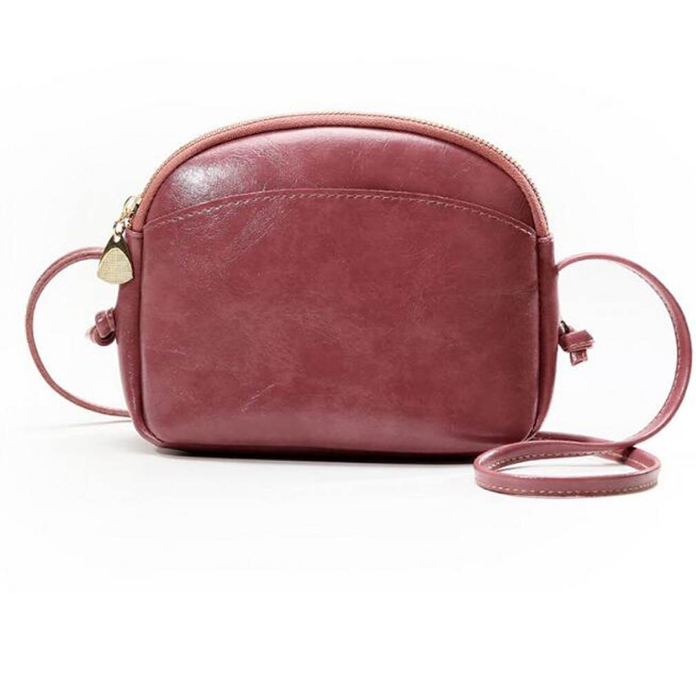 Elegante Dames Schoudertas Mode Zomer Eenvoudige Kleine Mini Croaabody Tas Soft Pu Leer Vrouwelijke Handtassen Mobiele Telefoon Tassen: Red bean paste