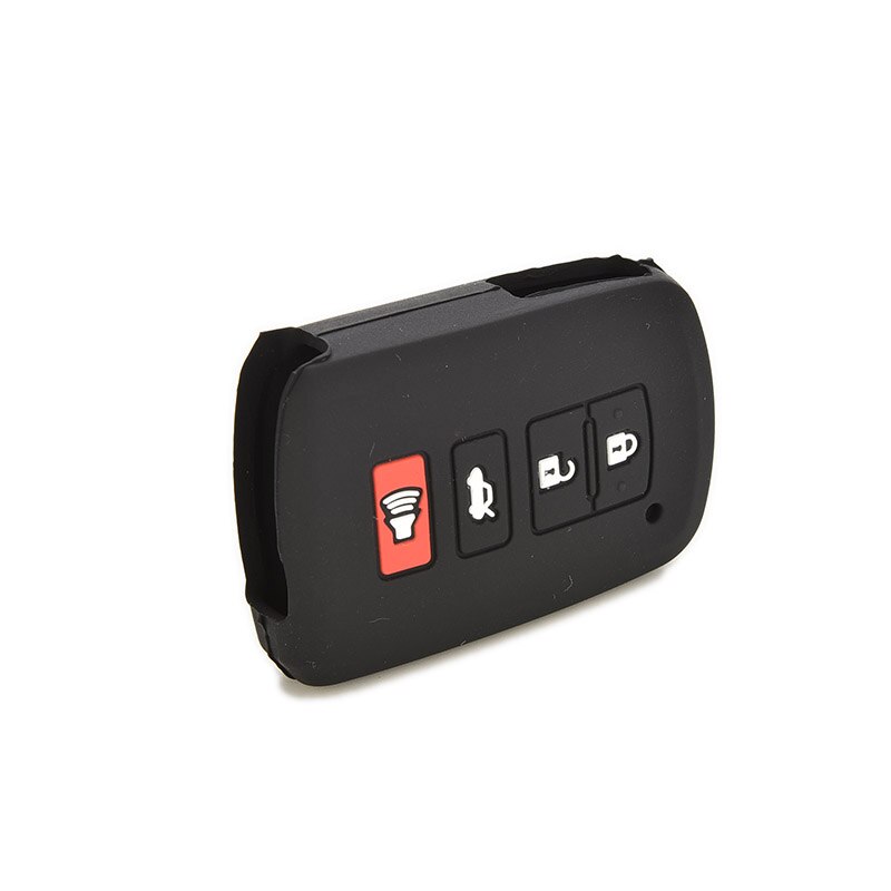 Siliconen hoesje voor toyota camry rav 4 avalon afstandsbediening smart key 4 knoppen zwart