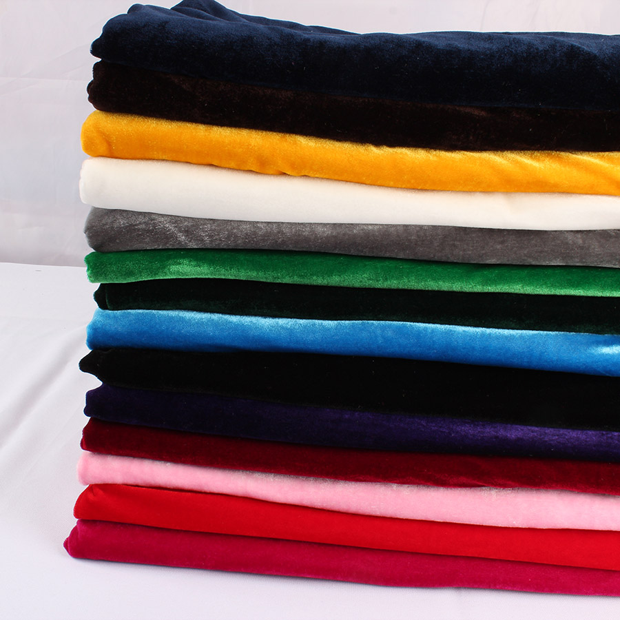 Tissu en velours extensible tricoté de 160cm de large | Tissu en velours Poly élastique de pour combinaison de sport