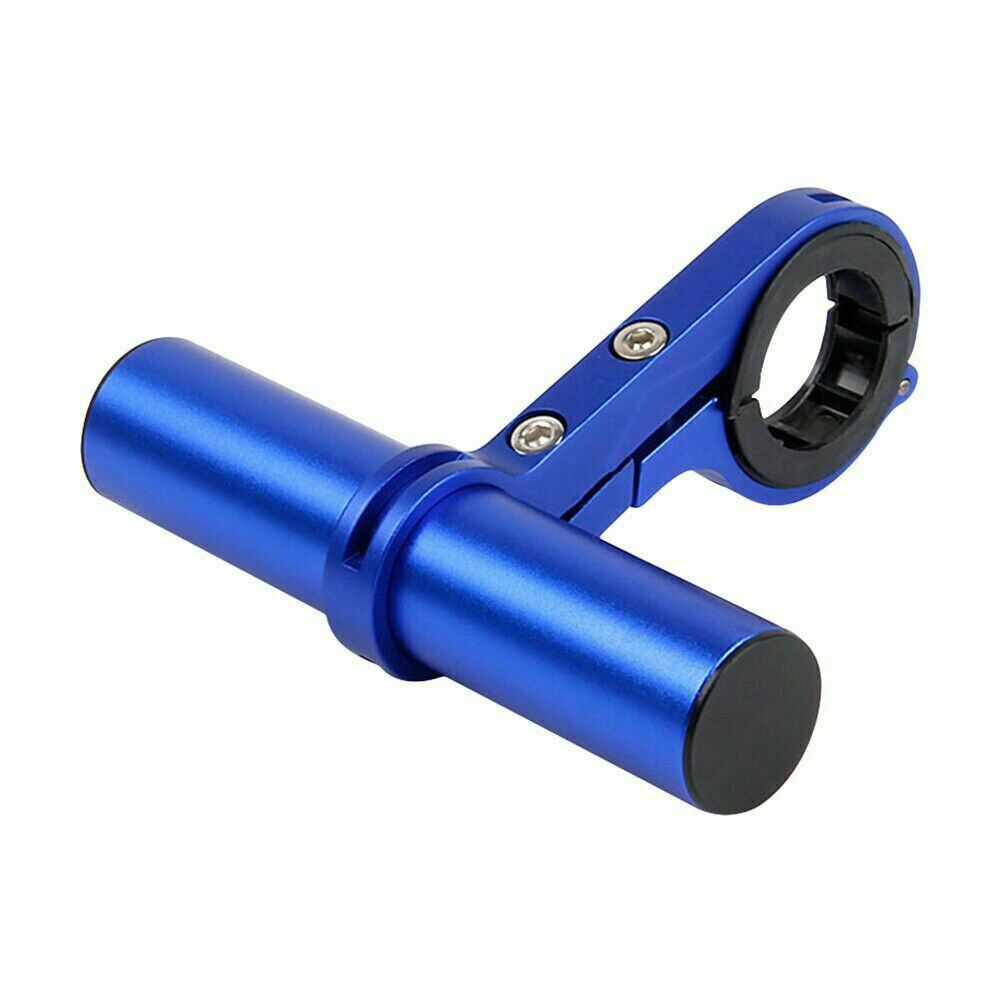 20CM Tube Bicycle Handlebar Extender Mount Mountain MTB Bike Cycling Carbon Headlight Bracket Lamp Flashlight Holder Accessorie: 10cm Blue