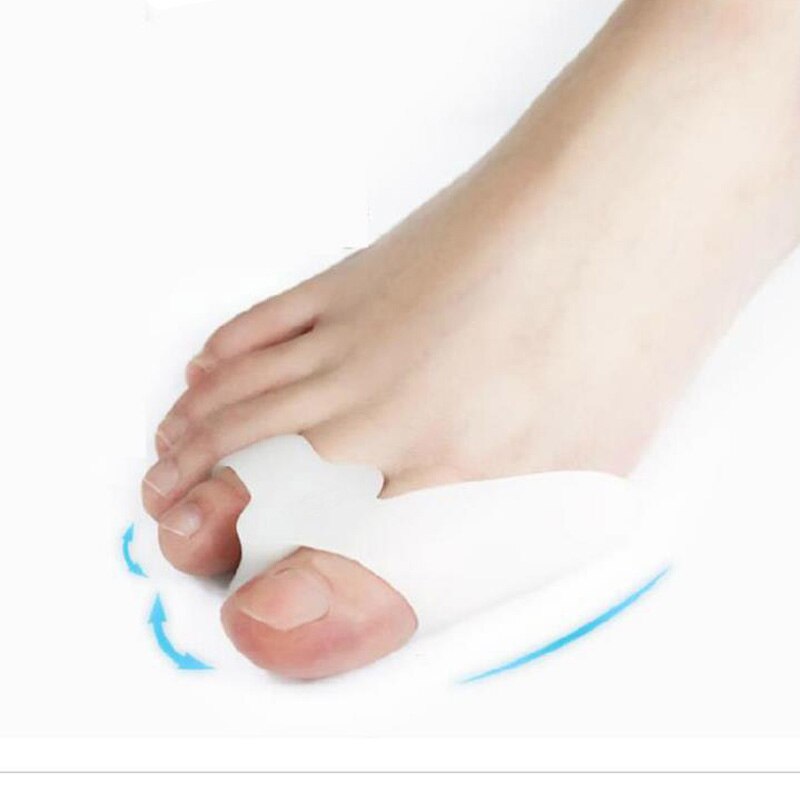 20pcs=10pairs Gel Toe Ring Toe Separator Protector Bunion Adjuster Guard Silicone Thumb Hallux Valgus Correction Foot Care Tool