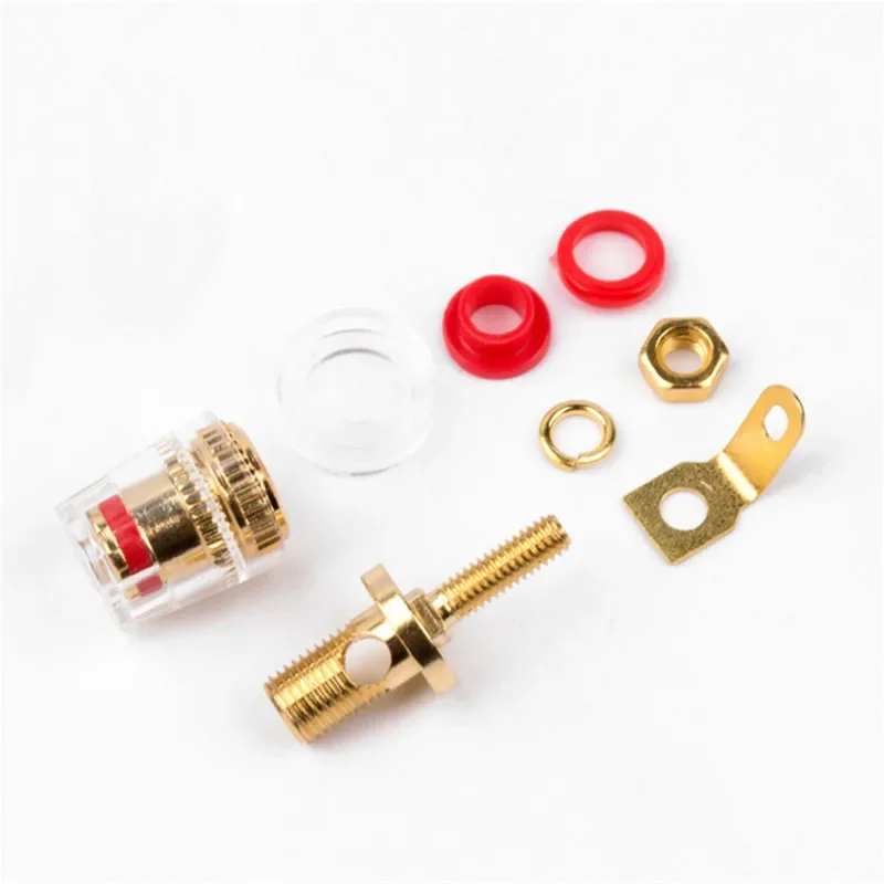 Connecteur de fiche banane, prise Audio, poste de liaison de 4mm pour amplificateur, bornier de haut-parleur, électronique grand public plaquée or