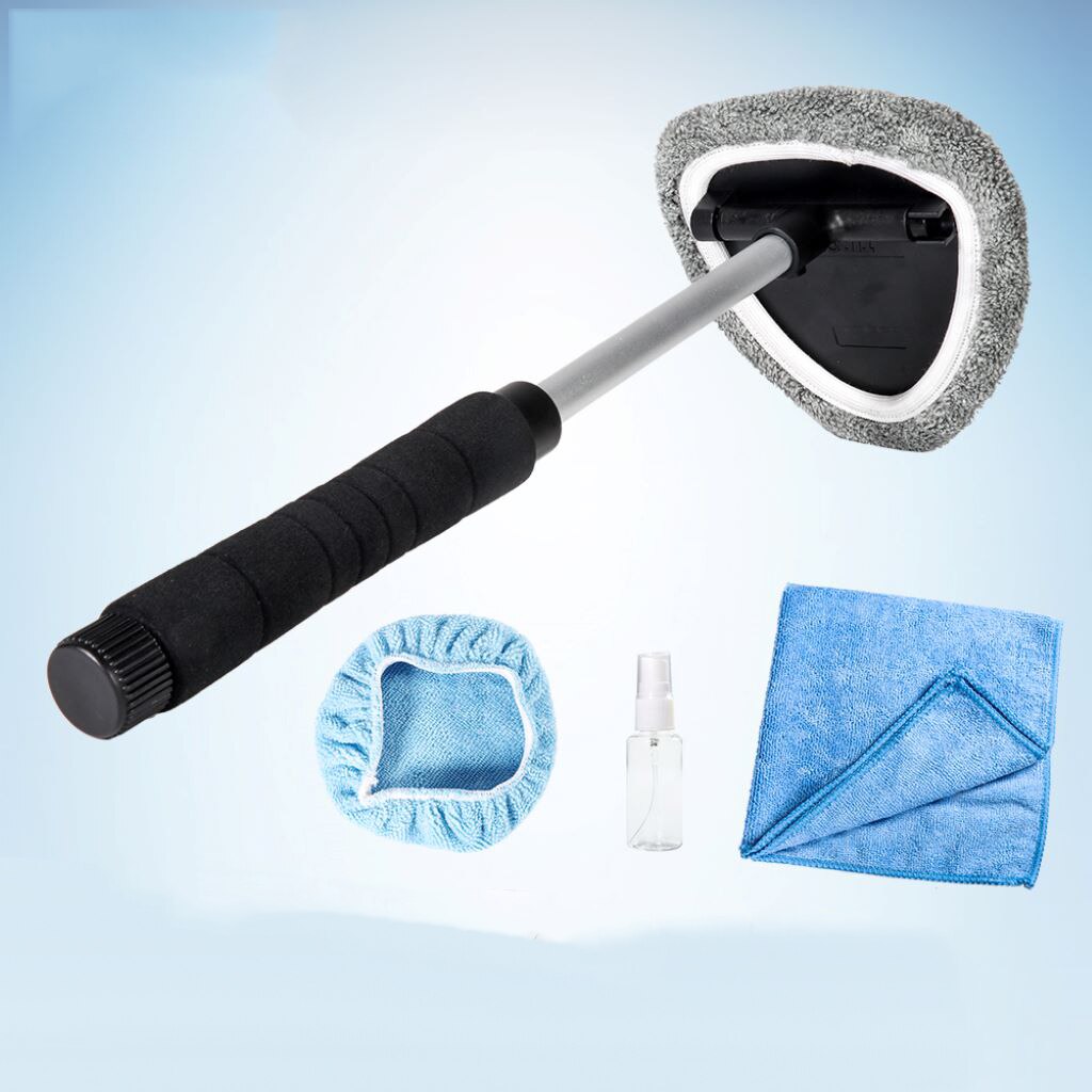 WINDSCREEN CLEANER Long Reach Microfiber Glass Cloth Demister Pad Car
