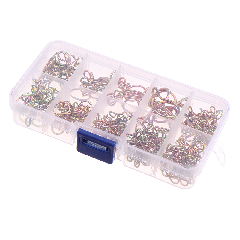 126 Pz/scatola 5mm-14mm Fascetta per Tubo Zincato Clip a Molla Tubo per Ingranaggi Fascetta per Linea Carburante per Barche Moto