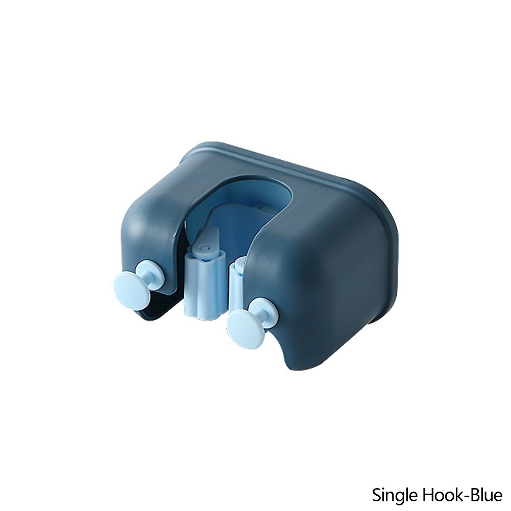 Nordic Mop Clip Haak Multifunctionele Zelfklevende Keuken Plank Opslag Borstel Bezem Hanger Gratis Ponsen Huishoudelijke Badkamer Tool: C-Single Clip Blue