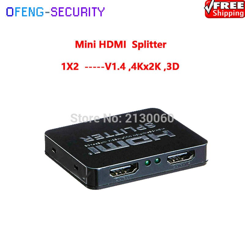 1X2 HDMI Splitter, Mini HDMI Splitter -- V1.4, 4 K X 2 K, 3D