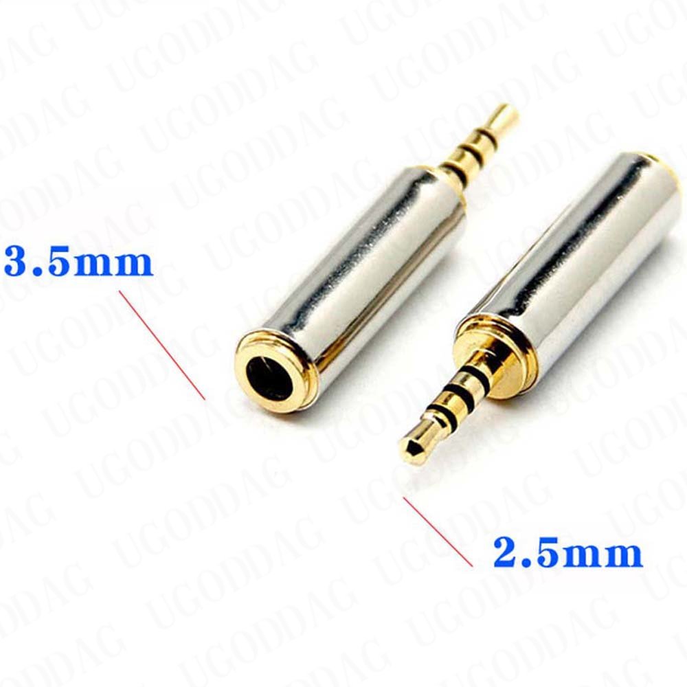3.5mm to 2.5mm 2.5 mm to 3.5 mm adapter omvandlare stereoljud hörlursuttag: Röd / 1.8m