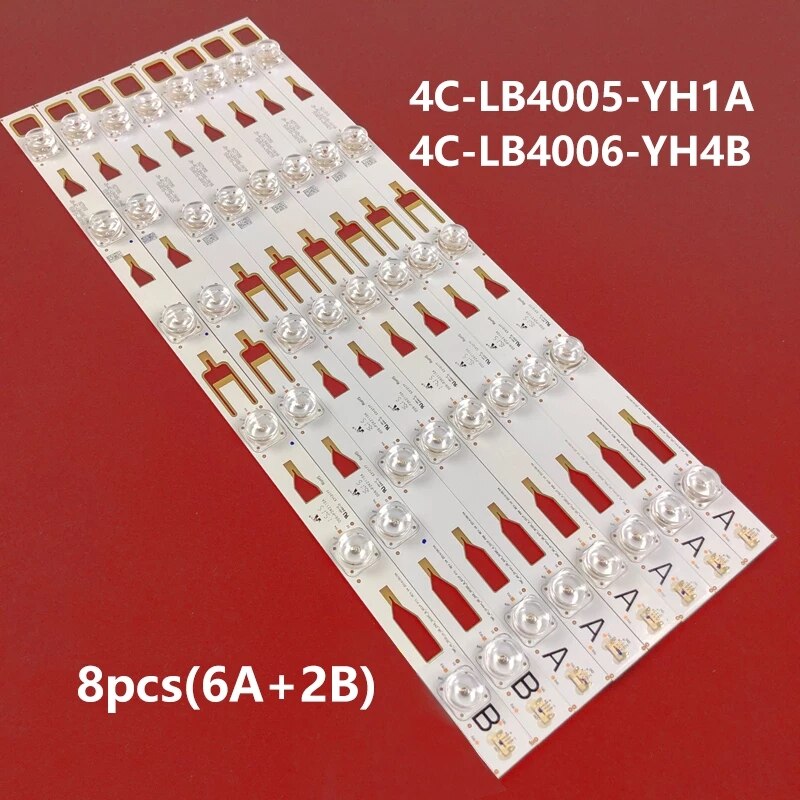 1Set = 8 Stuks Led Backlight Strip Voor Tcl L40M90-UD 4C-LB4005-YH1A 4C-LB4006-YH4B 6A + 2B 5led 42Cm