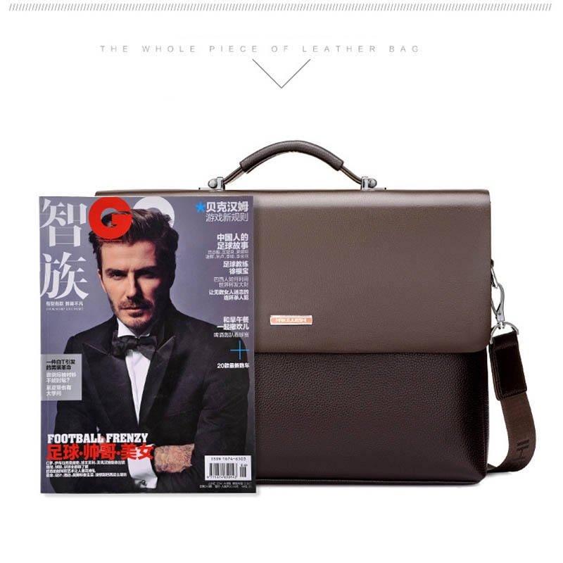 Men's Briefcase Portfolio Men's bag over the shoulder Laptop bags pu Leather Shoulder bag office Belt bag Messenger