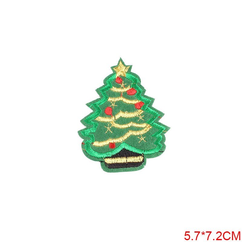Cartoon Patch Ijzer Op Patches Voor Kleding Streep Kerstmissneeuwman Badges Geborduurd Patches Stickers Op Kleding Diy Applicaties: PE0408CT