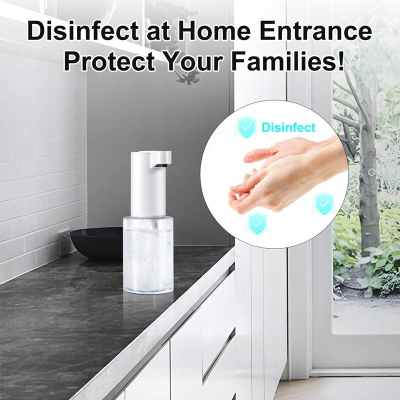 Automatische Alcohol Dispenser Touchless Spuitmachine Sensor Druk Zeepdispenser 350Ml Zeepdispenser Geschikt Voor Thuis