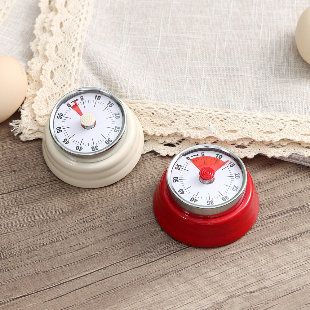 Kitchen Cook Timer Magnet Countdown Timers Manual Magnetic Alarm Stainless Steel Digital Clock Study Minutes Round Reminder