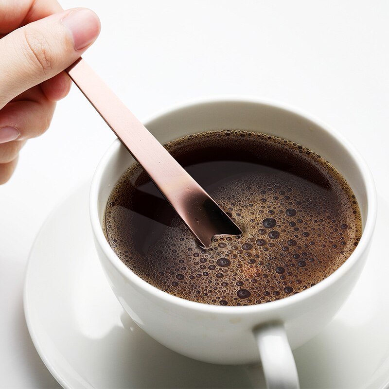 Stainless steel coffee stirring spoon honey ice cream dessert spoon tablespoon household small spoon skillet