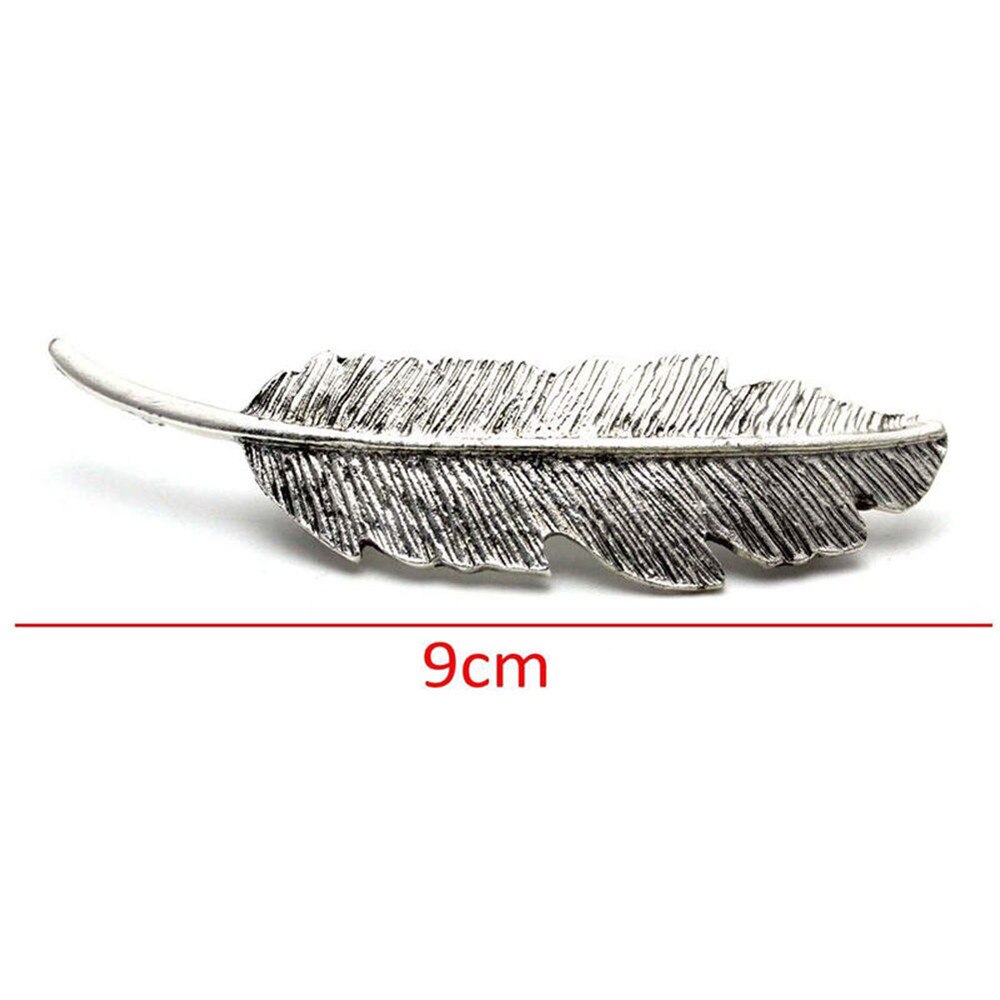 Metal blad fjer hårspænde piger vintage hårnål prinsesse hår hårspænde tilbehør hårnåle til kvinder styling værktøjer
